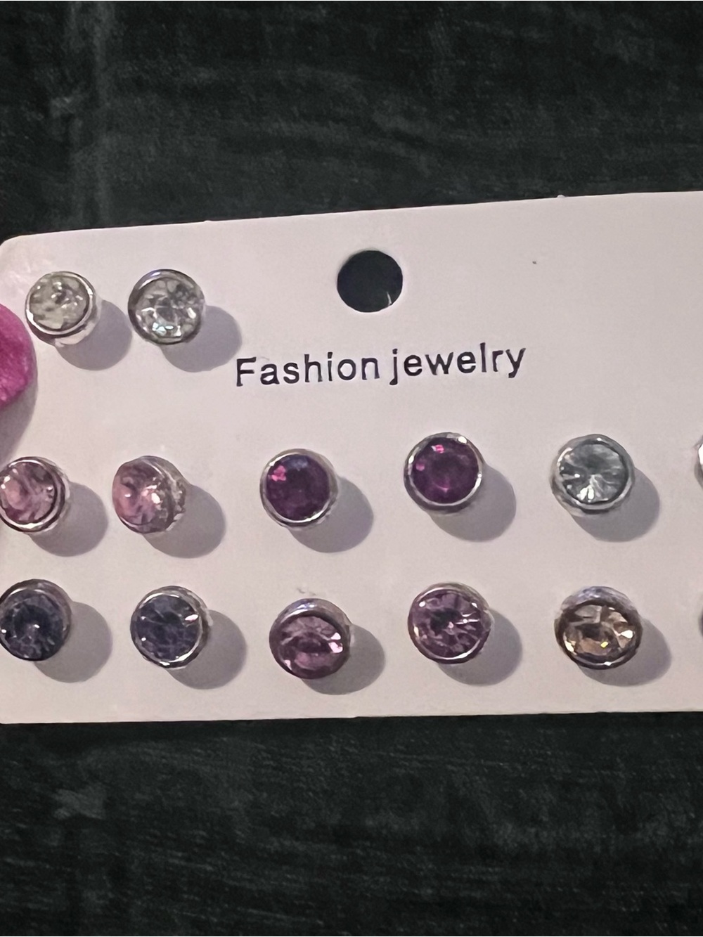 10 pair of colorful stud earrings